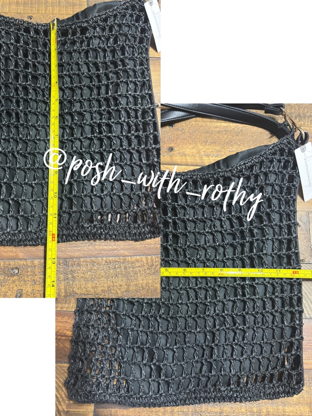 Anthropologie Mesh Raffia Shoulder Bag, NWT - Picture 5 of 7